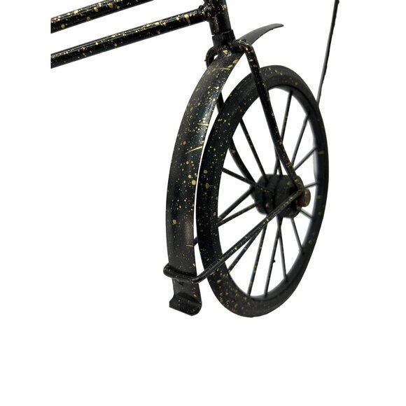 Vtg Metal & Wood Bicycle Home Decor, Wheels & Chain Turn - Picture 12 of 13